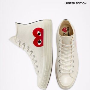Converse High-Top with Red Heart. Converse x PLAY Comme des garçons chuck 70